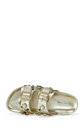 BAYLEAVES - GOLD FLAT SANDAL - Boutique Bella BellaSandal