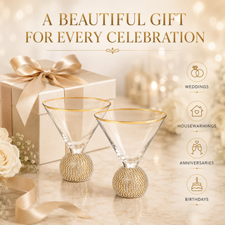 Gold Crystal Ball Stemless Martini Glasses Set Of 2 By For Drinking Martinis Gold Ac