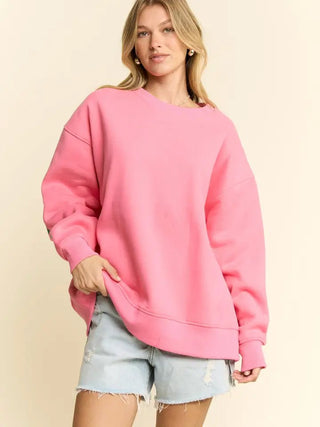 Be Yourself Love Yourself Printed Oversized Sweatshirt - Boutique Bella BellaSweatshirt