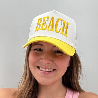 BEACH CAP - YELLOW - Boutique Bella BellaHats