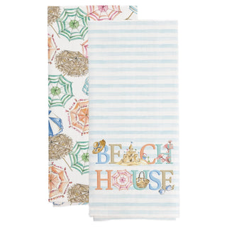 Beach House Tea Towels s/2 - Boutique Bella Belladish towel