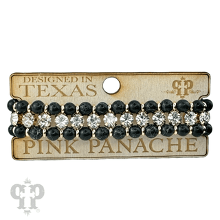 Bead and rhinestone adjustable bracelet - LC - Boutique Bella BellaBracelets