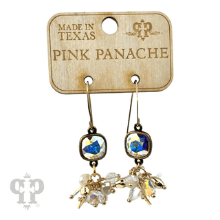 Bead cluster dangle earring with Austrian crystal - LC - Boutique Bella BellaEarrings