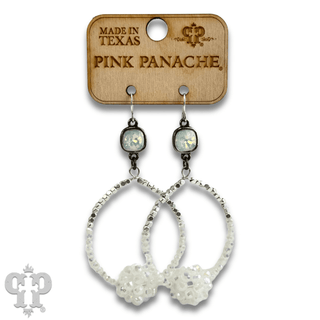 Bead cluster teardrop earring with Austrian crystal, last call - Boutique Bella BellaEarrings