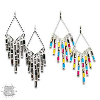 Bead fringe diamond teardrop earring - Boutique Bella BellaEarrings
