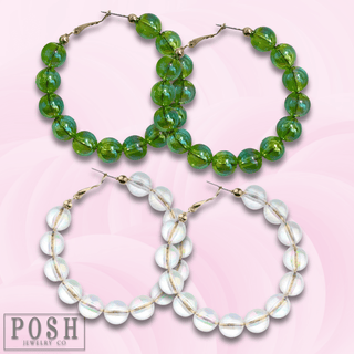 Bead hoop earring - LC - Boutique Bella BellaEarrings