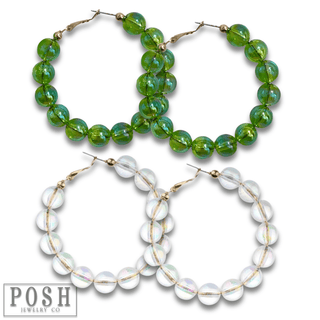 Bead hoop earring - LC - Boutique Bella BellaEarrings