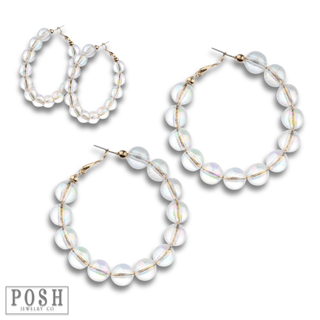Bead hoop earring - LC - Boutique Bella BellaEarrings