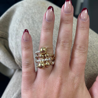 Bead Wrap Ring Two-Tone - Boutique Bella BellaRing