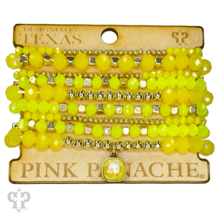 Beaded bracelet stack set, Austrian crystal - LC - Boutique Bella BellaBracelets
