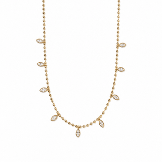 Beaded CZ Marquise Necklace - Boutique Bella BellaNecklace