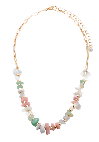 Beaded Necklace - Pastel Mix - Boutique Bella BellaNecklaces