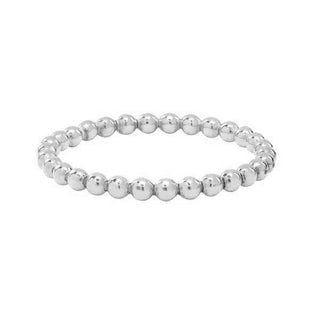 Beaded Stackable Ring - Silver - Boutique Bella Bella