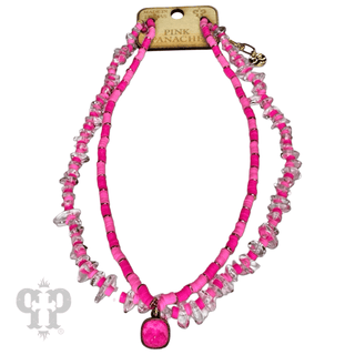 Beaded two-strand necklace, Austrian crystal - LC - Boutique Bella BellaNecklaces
