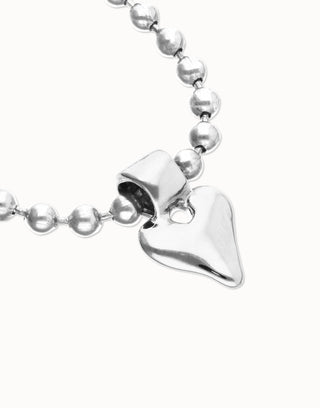 Beat - Bead bracelet with heart detail Silver heart - Boutique Bella BellaBracelet
