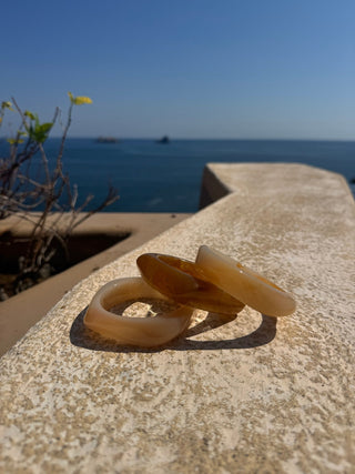 Beige Acrylic Bangle - Boutique Bella BellaBracelet