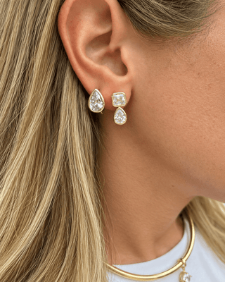 Belinda Bezel Drop - Boutique Bella BellaEarring