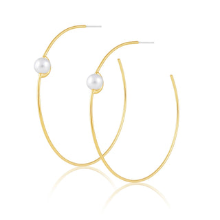 Belize Pearl Hoop - Boutique Bella BellaEarrings