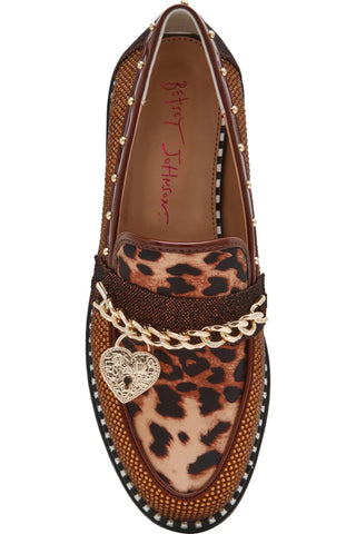 Betsey Johnson Alfie Loafer Leopard - Boutique Bella Bellaloafers