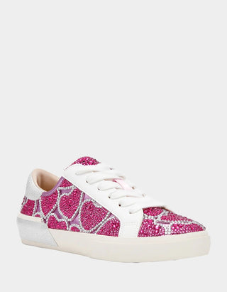 Betsey Johnson Bryel Pink Hearts Sneaker - Boutique Bella BellaShoes