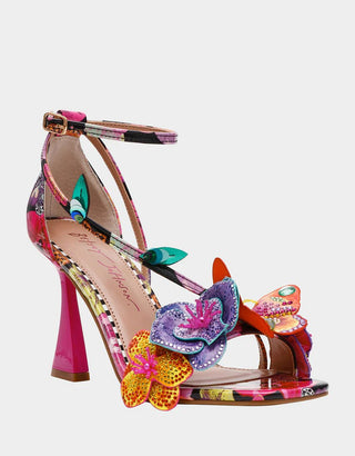 Betsey Johnson Camile Black Multi Heels - Boutique Bella BellaBetsey Johnson Shoe