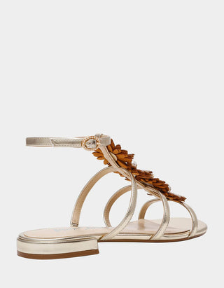 Betsey Johnson Joyce Gold Sandals - Boutique Bella BellaSandalas