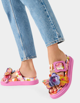 Betsey Johnson Lorayne White Multi Sandals - Boutique Bella BellaSandals
