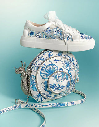 Betsey Johnson Nino Blue Floral Sneaker - Boutique Bella BellaBetsey Johnson Shoe