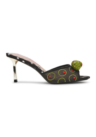 Betsey Johnson Olive Cocktail Peep Toe Mule - Boutique Bella BellaPeep toe mule