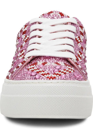Betsey Johnson Sidny Platform Sneaker - Pink Candy Cane - Boutique Bella BellaShoes