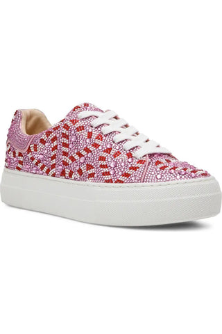 Betsey Johnson Sidny Platform Sneaker - Pink Candy Cane - Boutique Bella BellaShoes