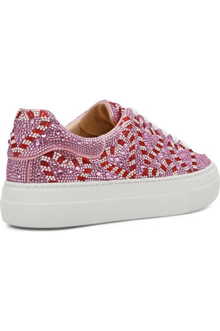 Betsey Johnson Sidny Platform Sneaker - Pink Candy Cane - Boutique Bella BellaShoes
