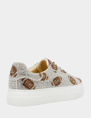 Betsey Johnson Sidny Silver Football Sneakers - Boutique Bella BellaSneakers