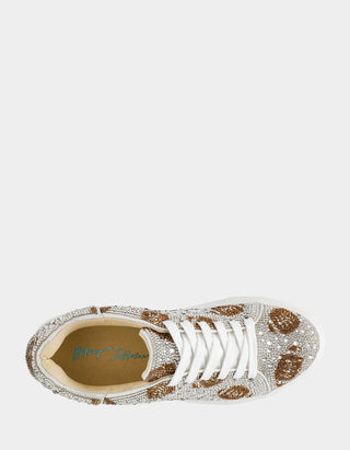 Betsey Johnson Sidny Silver Football Sneakers - Boutique Bella BellaSneakers