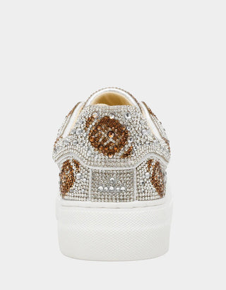 Betsey Johnson Sidny Silver Football Sneakers - Boutique Bella BellaSneakers