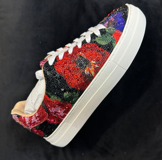 Betsy Johnson - Sidny BLK Flower Multi - Boutique Bella BellaShoes