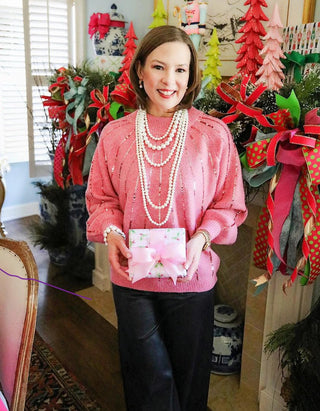 Betty 3Row Classic Pearl Necklace - Boutique Bella BellaBeaded Necklace