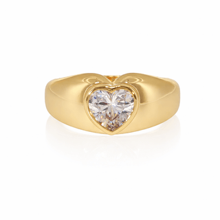 Bezel Heart Pinky Ring - Boutique Bella BellaRing