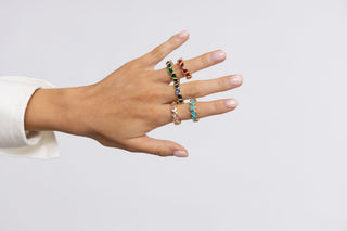 Bezel Heart Ring Turquoise - Boutique Bella Bella