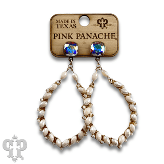 Bicone bead teardrop earring with Austrian crystal - Boutique Bella BellaEarrings