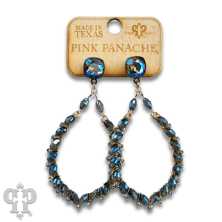 Bicone bead teardrop earring with Austrian crystal - Boutique Bella BellaEarrings
