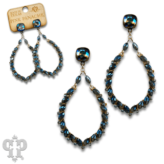 Bicone bead teardrop earring with Austrian crystal - Boutique Bella BellaEarrings