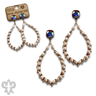 Bicone bead teardrop earring with Austrian crystal - Boutique Bella BellaEarrings