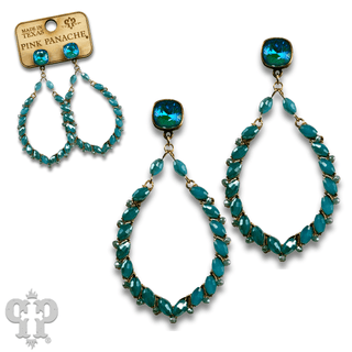Bicone bead teardrop earring with Austrian crystal - Boutique Bella BellaEarrings