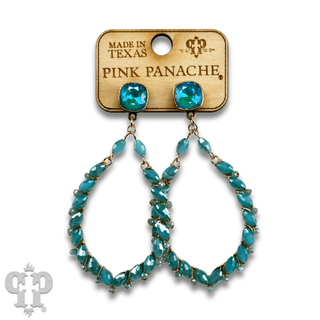 Bicone bead teardrop earring with Austrian crystal - Boutique Bella BellaEarrings