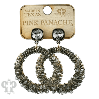 Bicone bead wrapped dangle earring with Austrian crystal - LC - Boutique Bella BellaEarrings