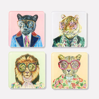 Big Cats Coasters - Boxed Set of 4 - Boutique Bella BellaCoasters