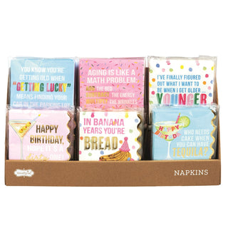 Birthday Funny Gold Detail Napkins - Boutique Bella Bellacocktail napkins