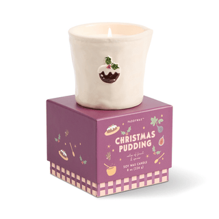 Bistro Imperfect White Ceramic Christmas Pudding Candle - Boutique Bella BellaCandle