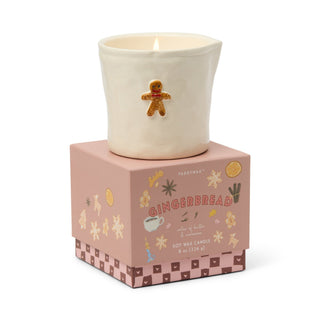 Bistro Imperfect White Ceramic Gingerbread Candle - Boutique Bella BellaCandle